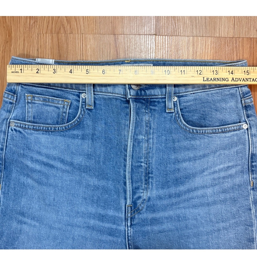 Frank & Eileen Jeans Womens 30 Blue Monaghan Straight Leg Raw Hem Denim NWOT - Picture 6 of 8